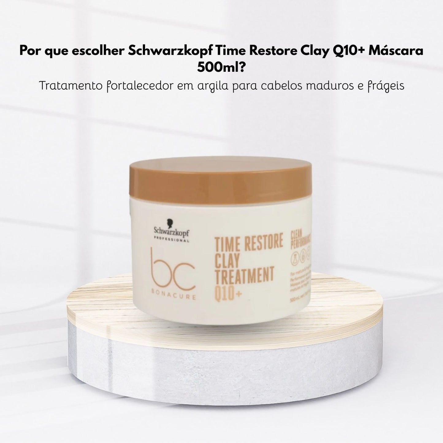Máscara Schwarzkopf Time Restore Clay Q10+ 500 ml