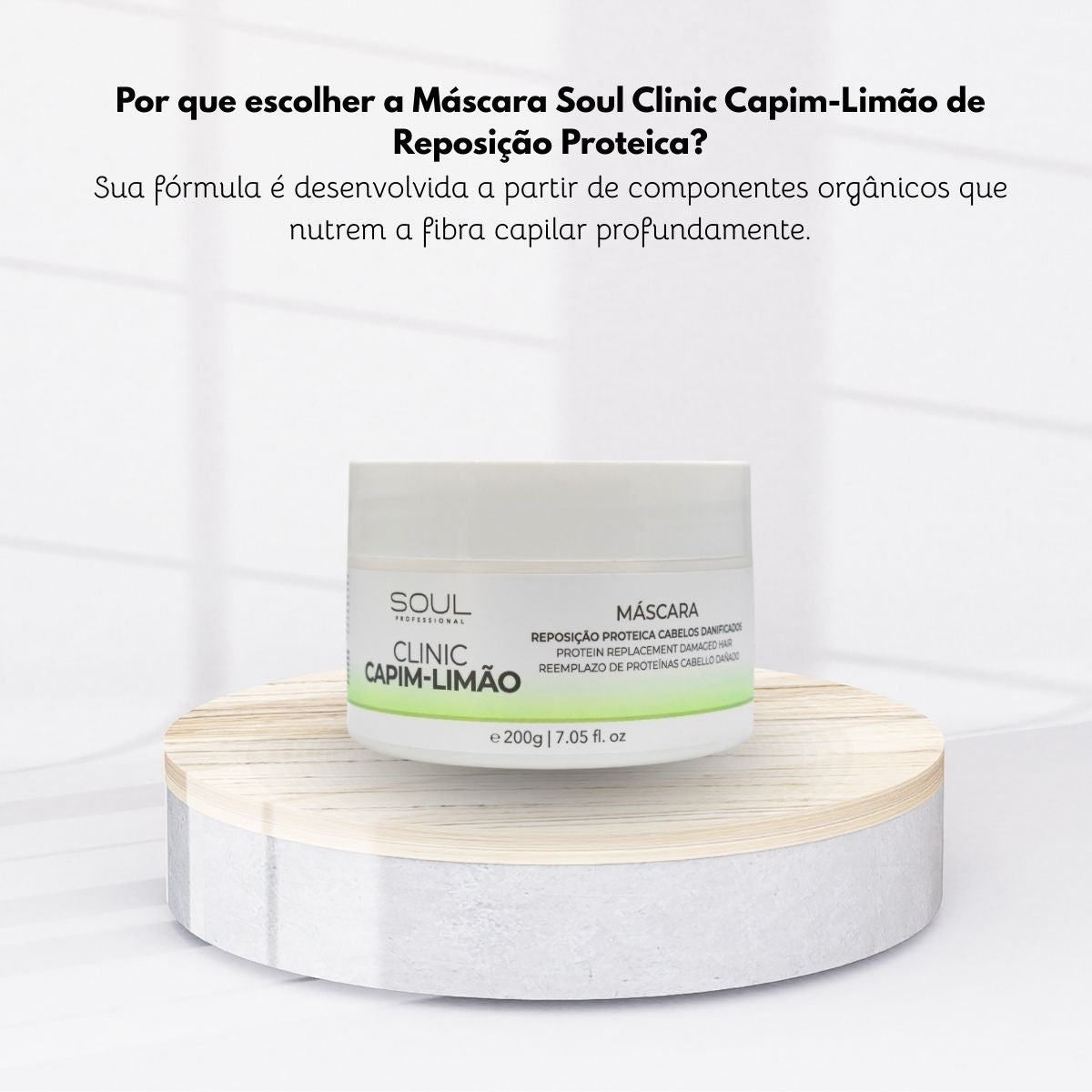 Máscara Soul Clinic Oleos Essenciais Capim Limão 200 g