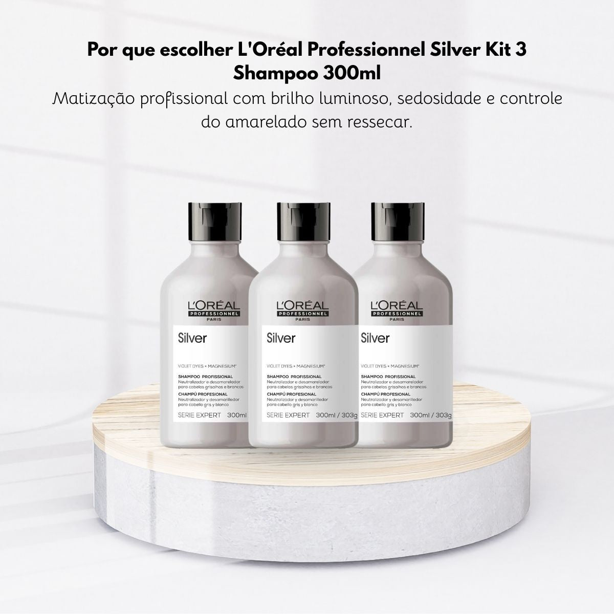 Kit Loreal Silver 3 Shampoo 300 ml