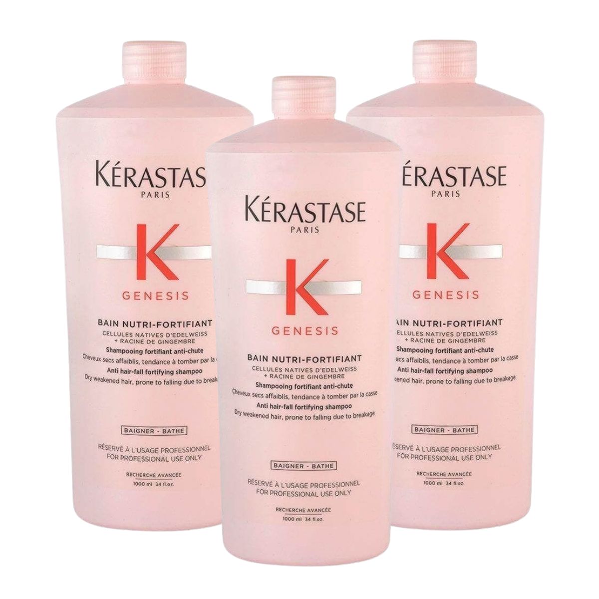 Kit Kérastase Genesis Bain-Nutri Fortifiant 3 Shampoo 1 Litro
