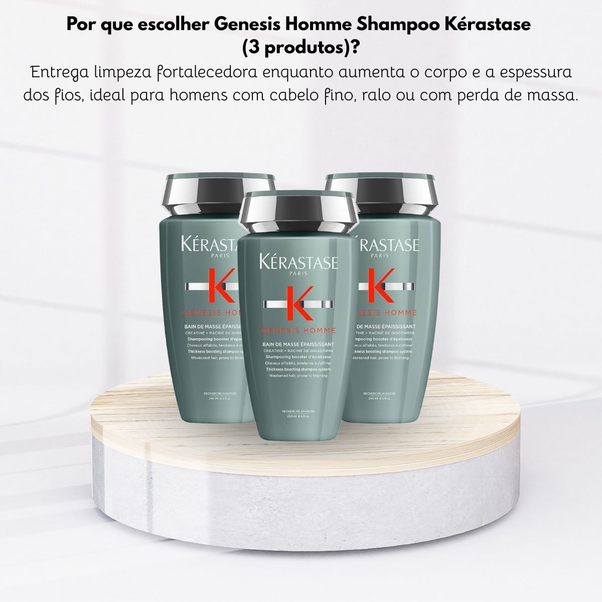 Kit Kérastase Genesis Homme Bain Masse 3 Shampoo 250 ml