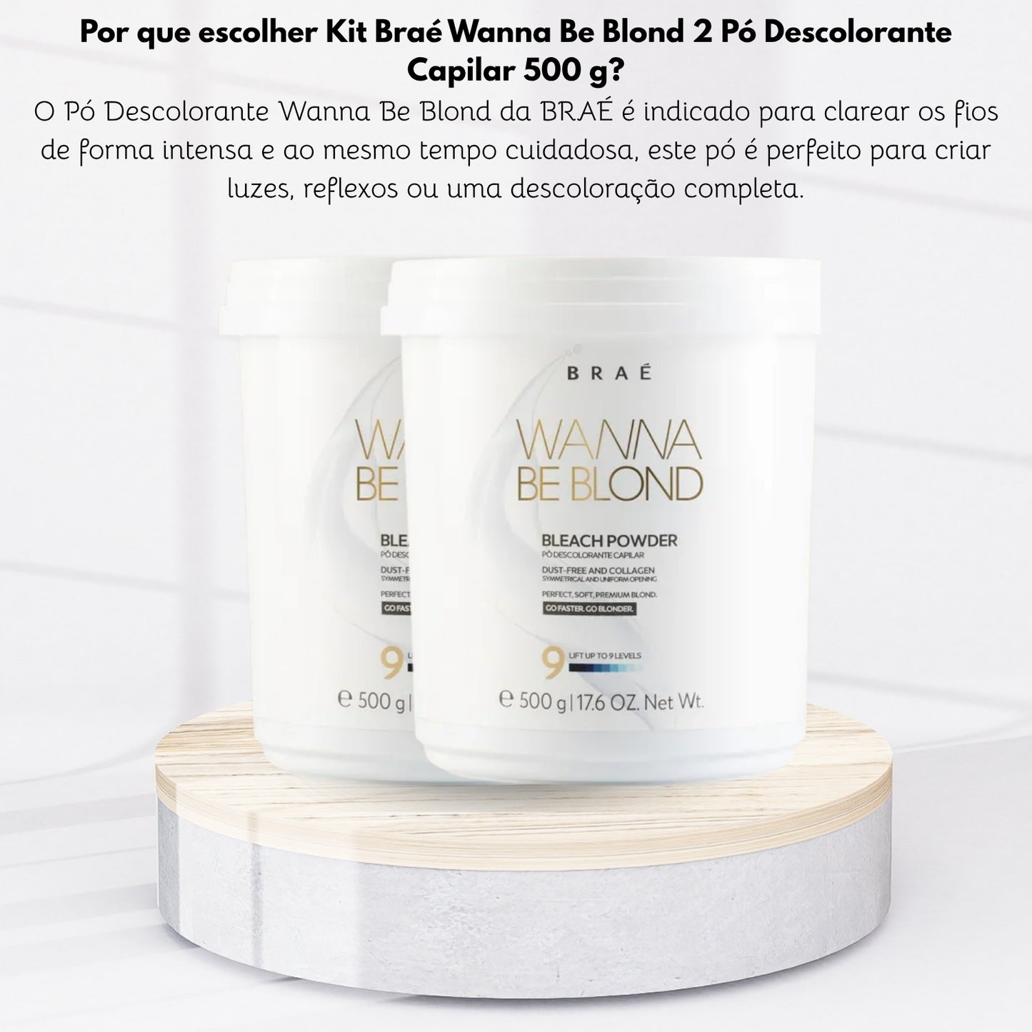 Kit Braé Wanna Be Blond 2 Pó Descolorante Capilar 500 g