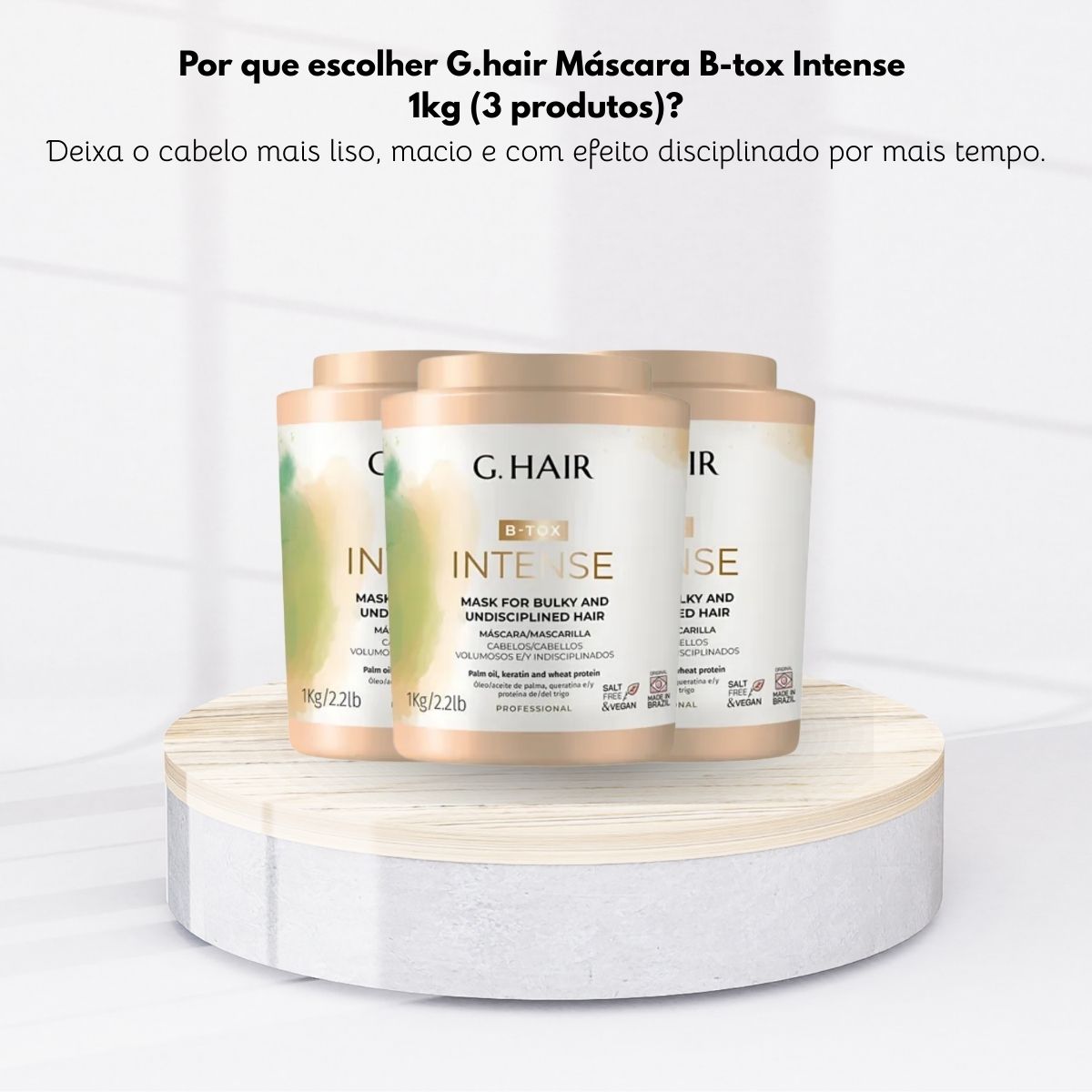 Kit G.Hair BTX Intense 3 Máscara 1 Kg