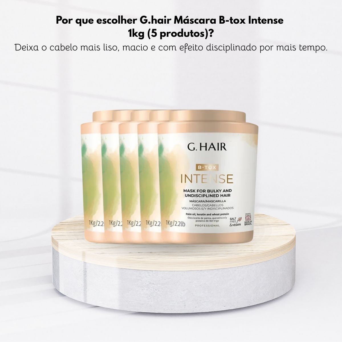 Kit G.Hair BTX Intense 5 Máscara 1 Kg