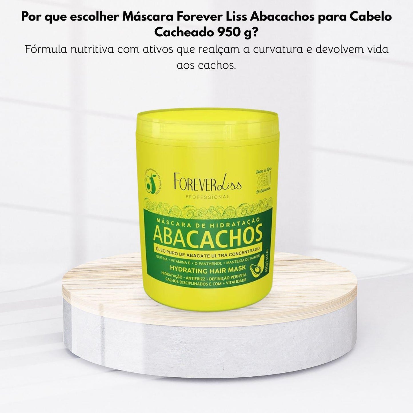 Máscara Forever Liss Abacachos para Cabelo Cacheado 950 g