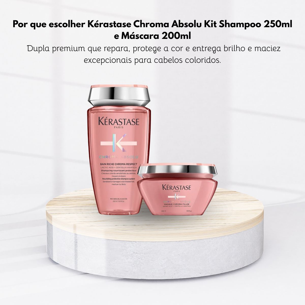 Kit Kérastase Chroma Absolu Shampoo 250 ml e Máscara 200 ml