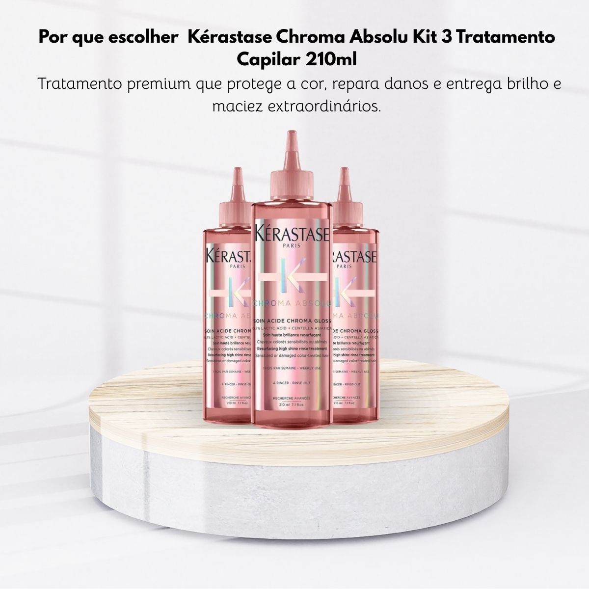 Kit Kérastase Chroma Absolu 3 Tratamento Capilar 210 ml