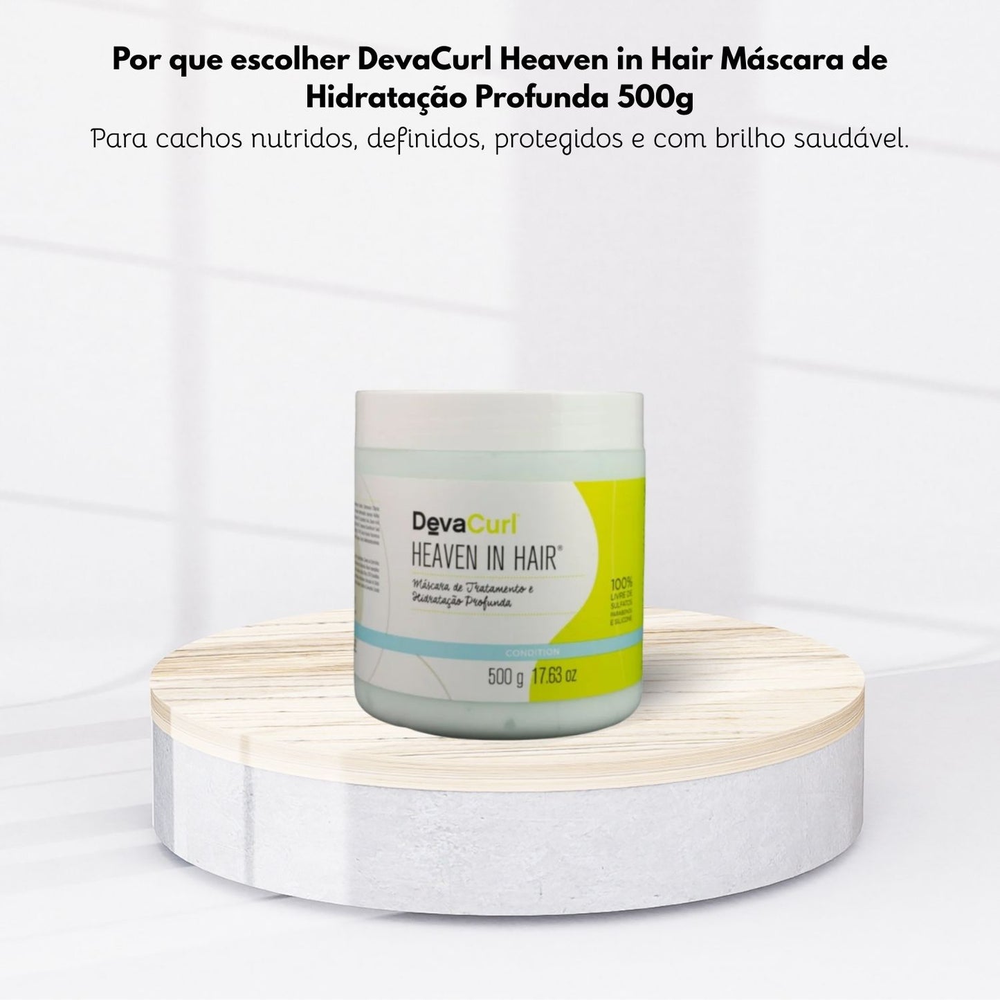 Máscara DevaCurl Heaven in Hair de Máscara de Hidratação para Cabelo Cacheado 500 g
