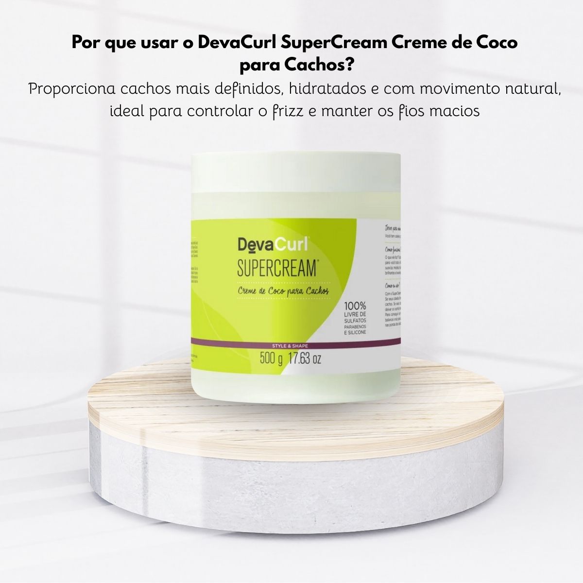 Creme de Coco DevaCurl Supercream Cabelo Cacheado 500 g