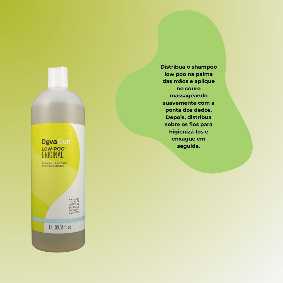 Shampoo DevaCurl Low-Poo Original com Pouca Espuma 1 Litro