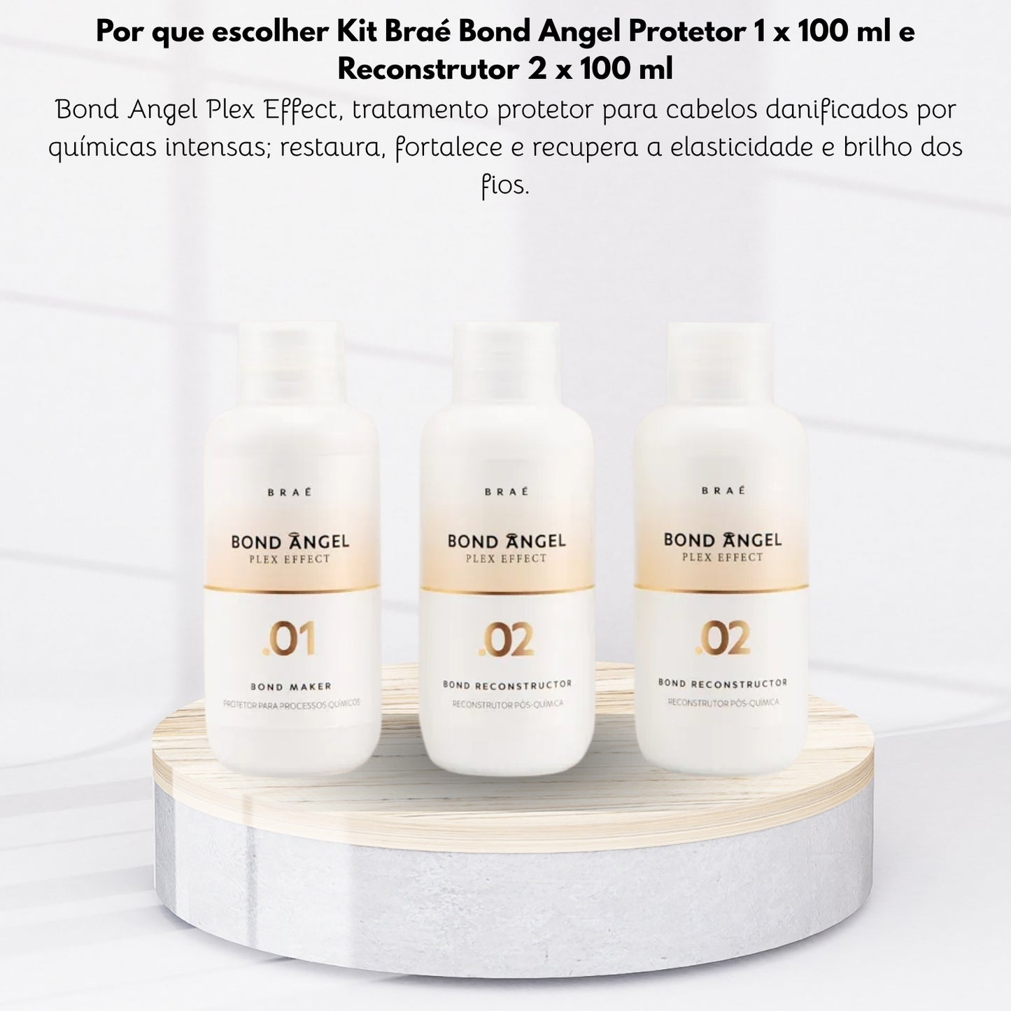 Kit Braé Bond Angel Protetor 1 x 100 ml e Reconstrutor 2 x 100 ml