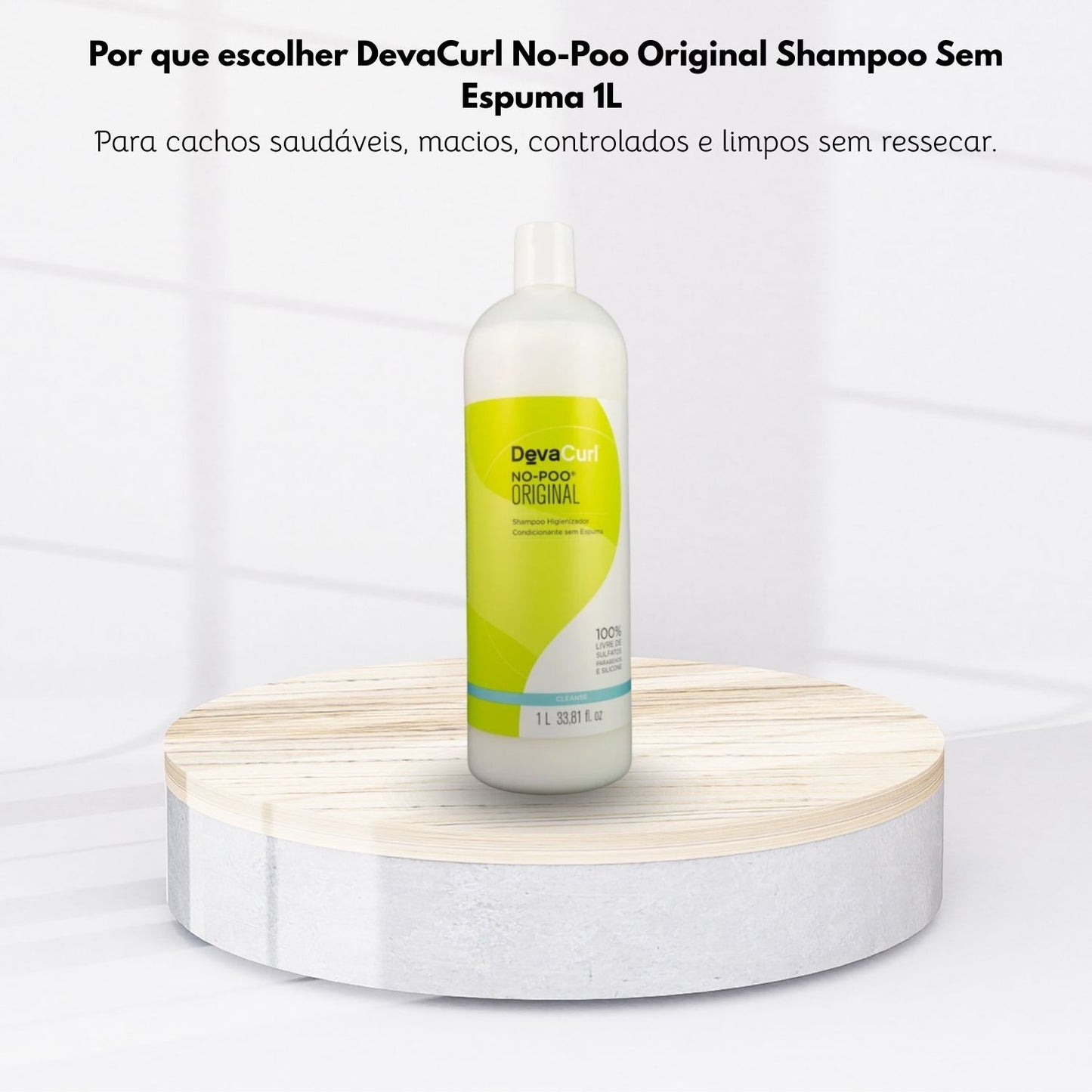 Shampoo DevaCurl No-Poo Original Sem Espuma 1 Litro