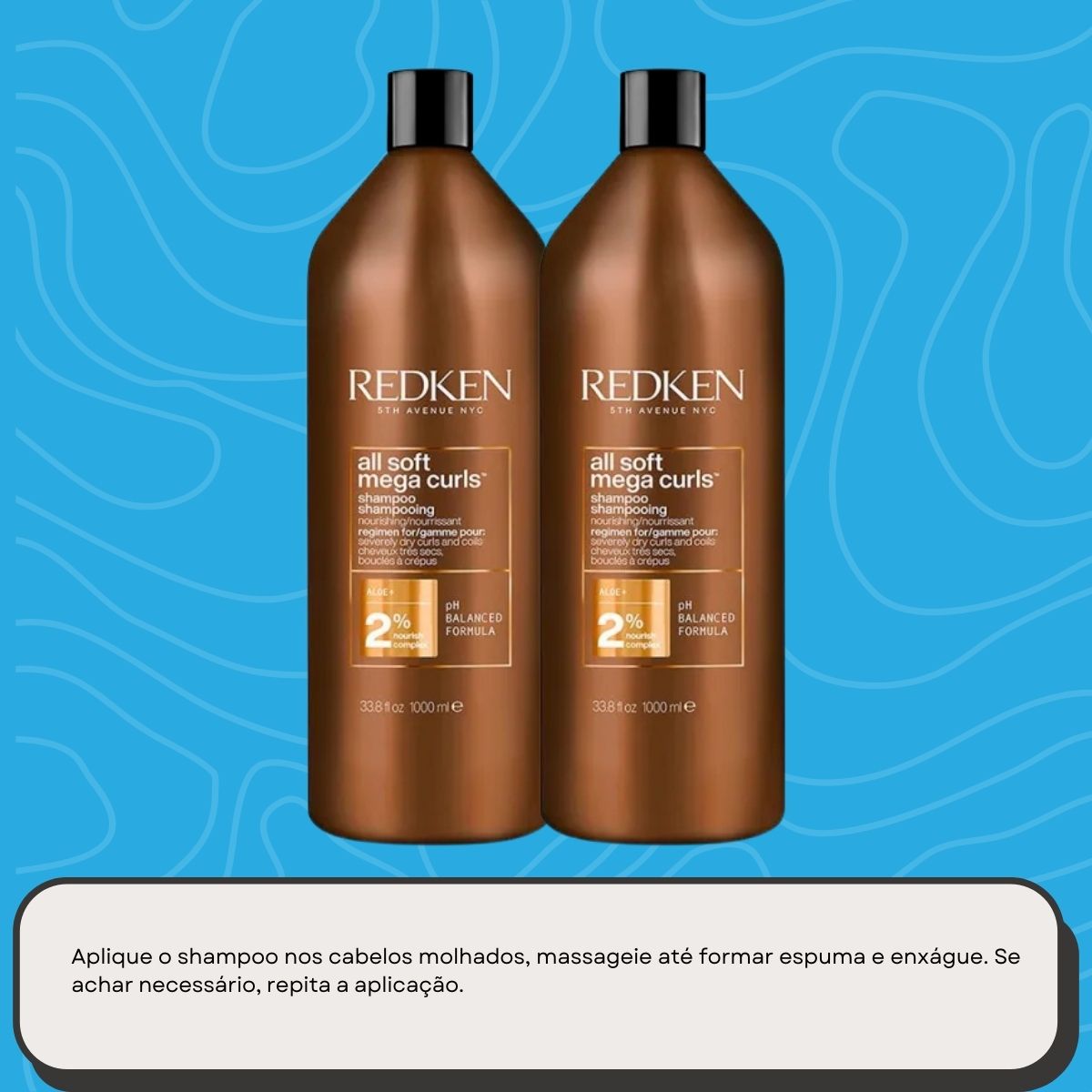 Kit Redken All Soft Mega Curls 2 Shampoo 1 Litro