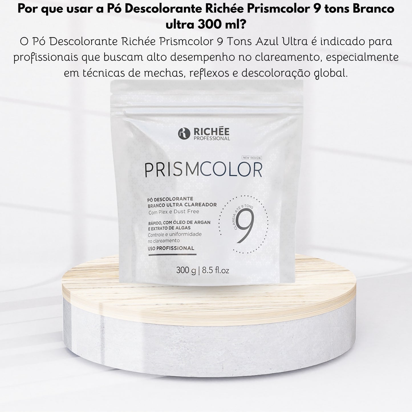 Pó Descolorante Richée Prismcolor 9 tons Branco ultra 300 ml