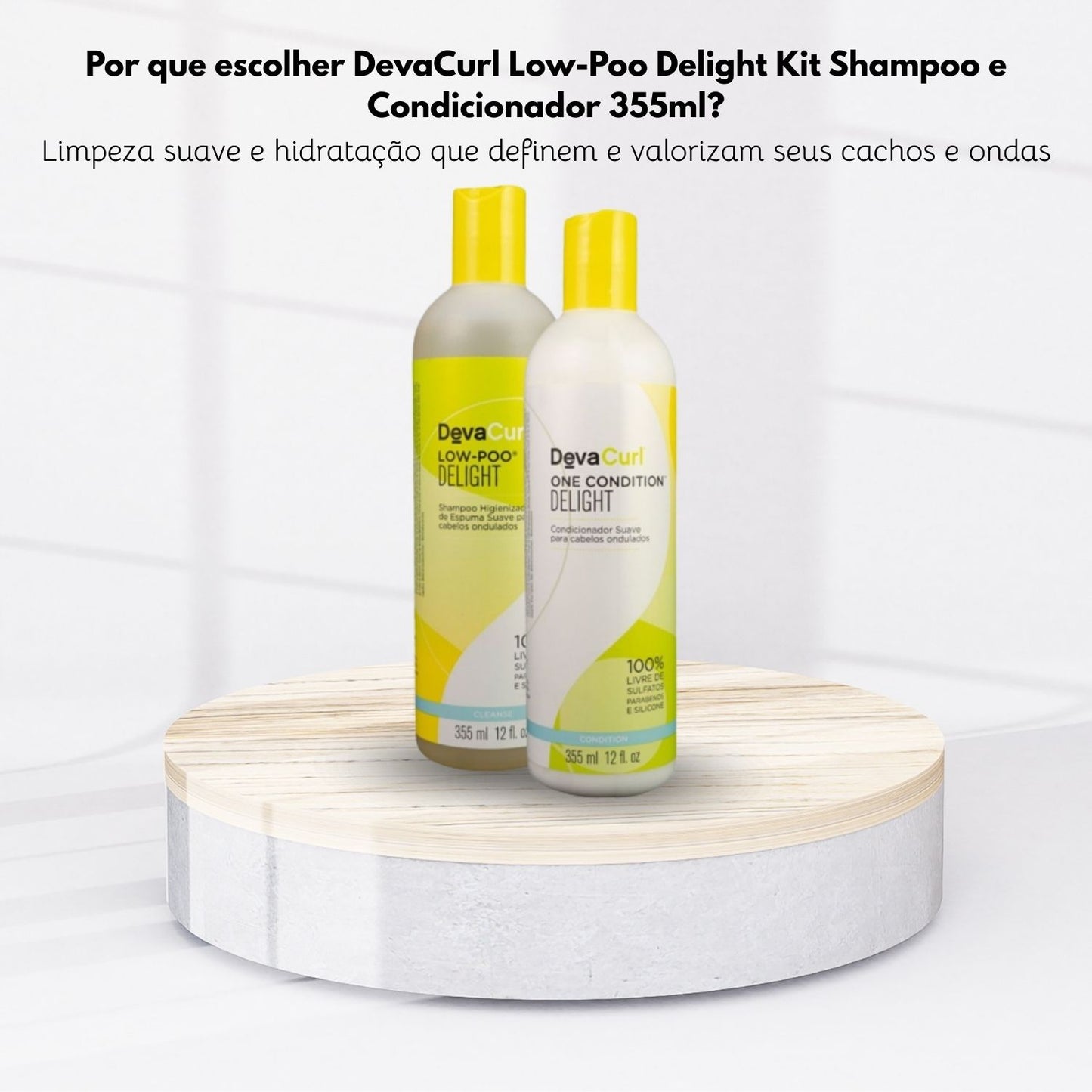 Kit DevaCurl Low-Poo Delight Shampoo e Condicionador 355 ml