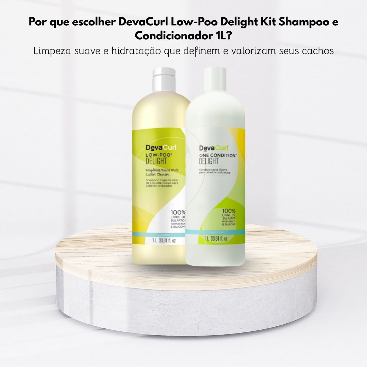 Kit DevaCurl Low-Poo Delight Shampoo e Condicionador 1 Litro
