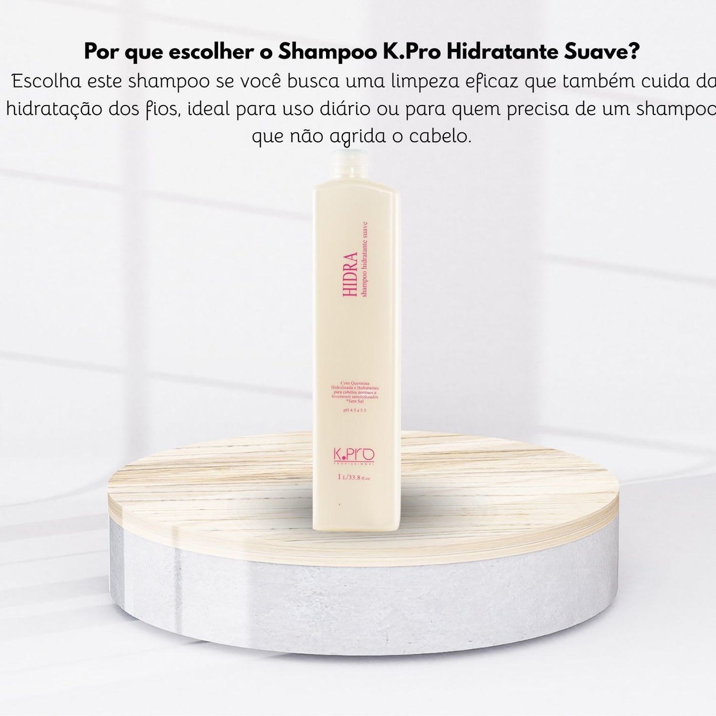 Shampoo K.Pro Hidratante Suave Limpeza Equilibrada 1 Litro