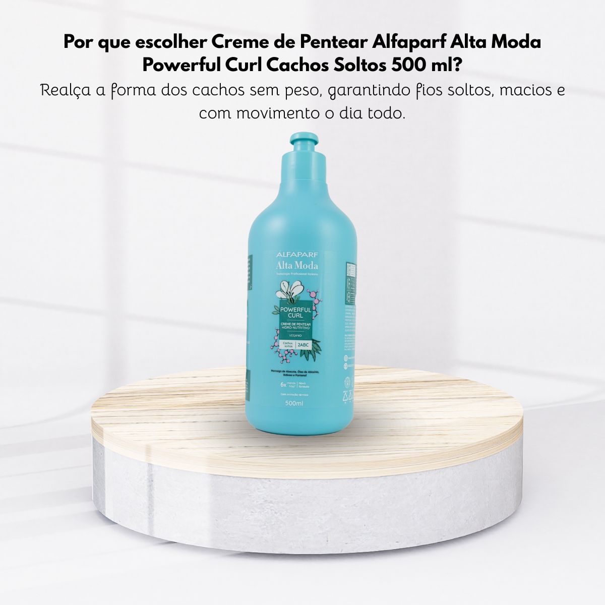 Creme de Pentear Alfaparf Alta Moda Powerful Curl Cachos Soltos 500 ml