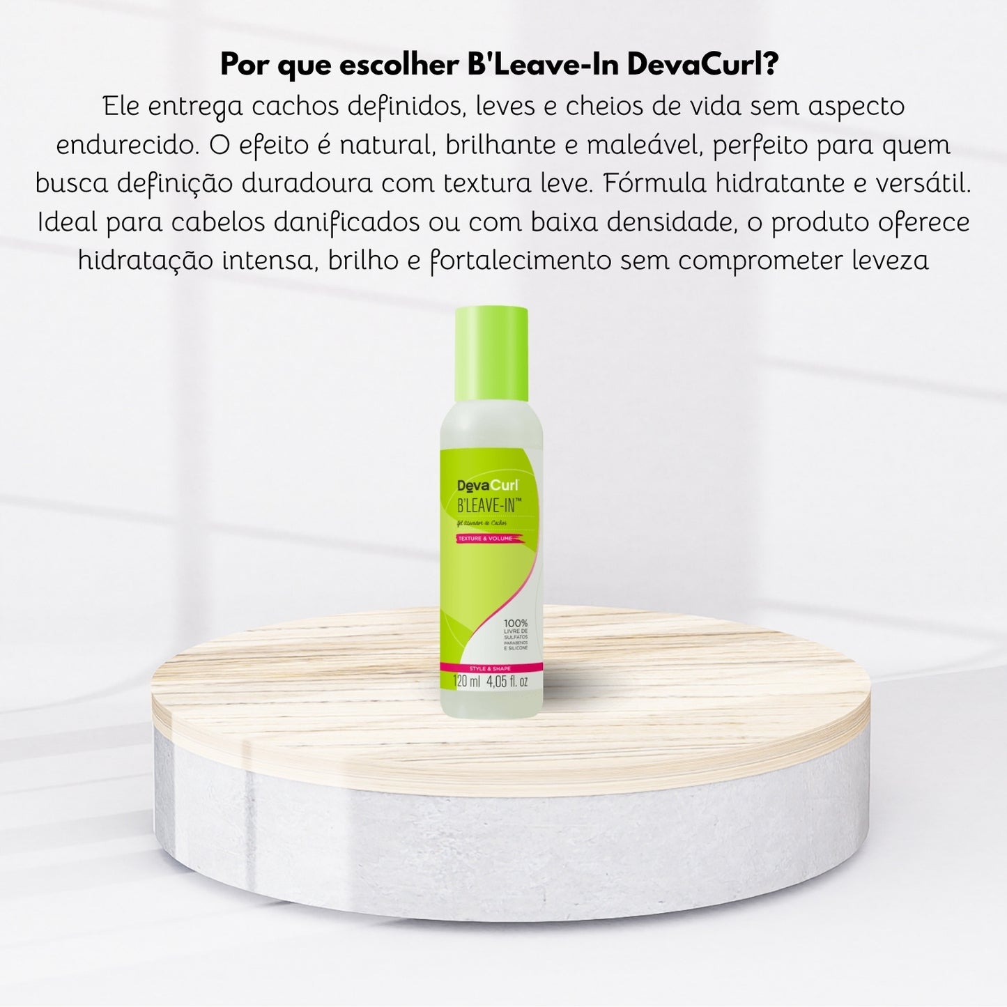 Ativador de Cachos DevaCurl B'Leave-in Gel para Cabelo Cacheado 120 ml