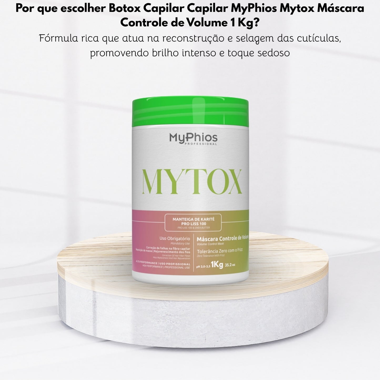 Botox Capilar Capilar MyPhios Mytox Máscara Controle de Volume 1 Kg