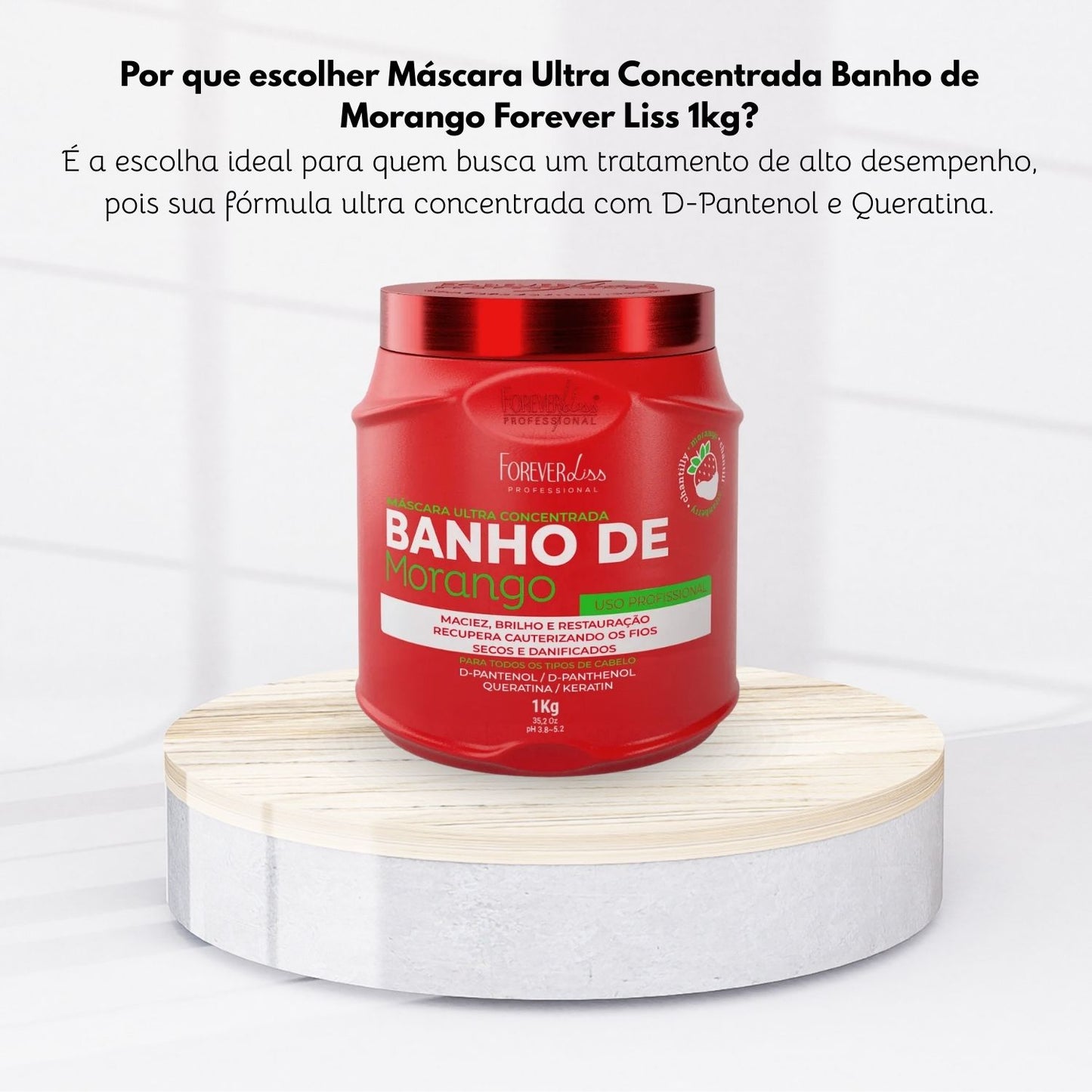 Máscara Forever Liss Banho de Morango 1000 g
