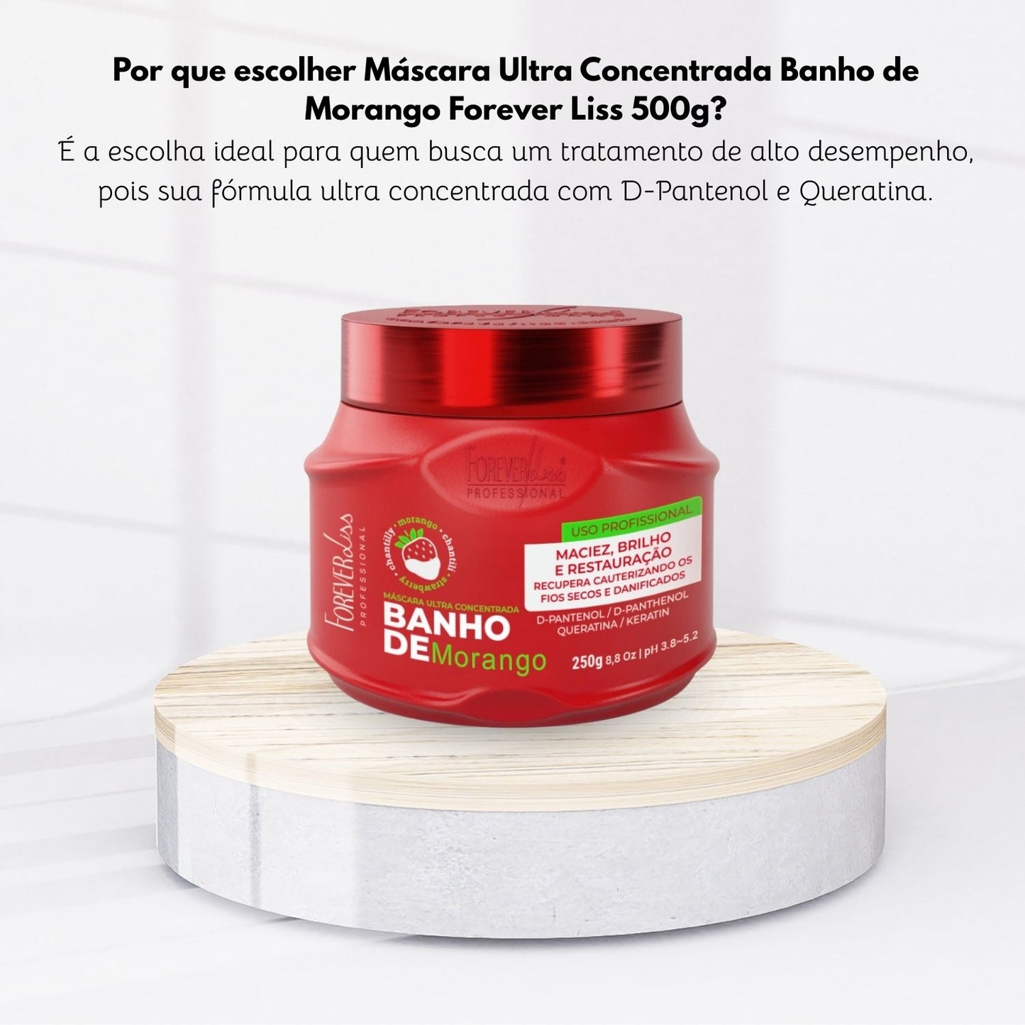 Máscara Forever Liss Banho de Morango 250 g