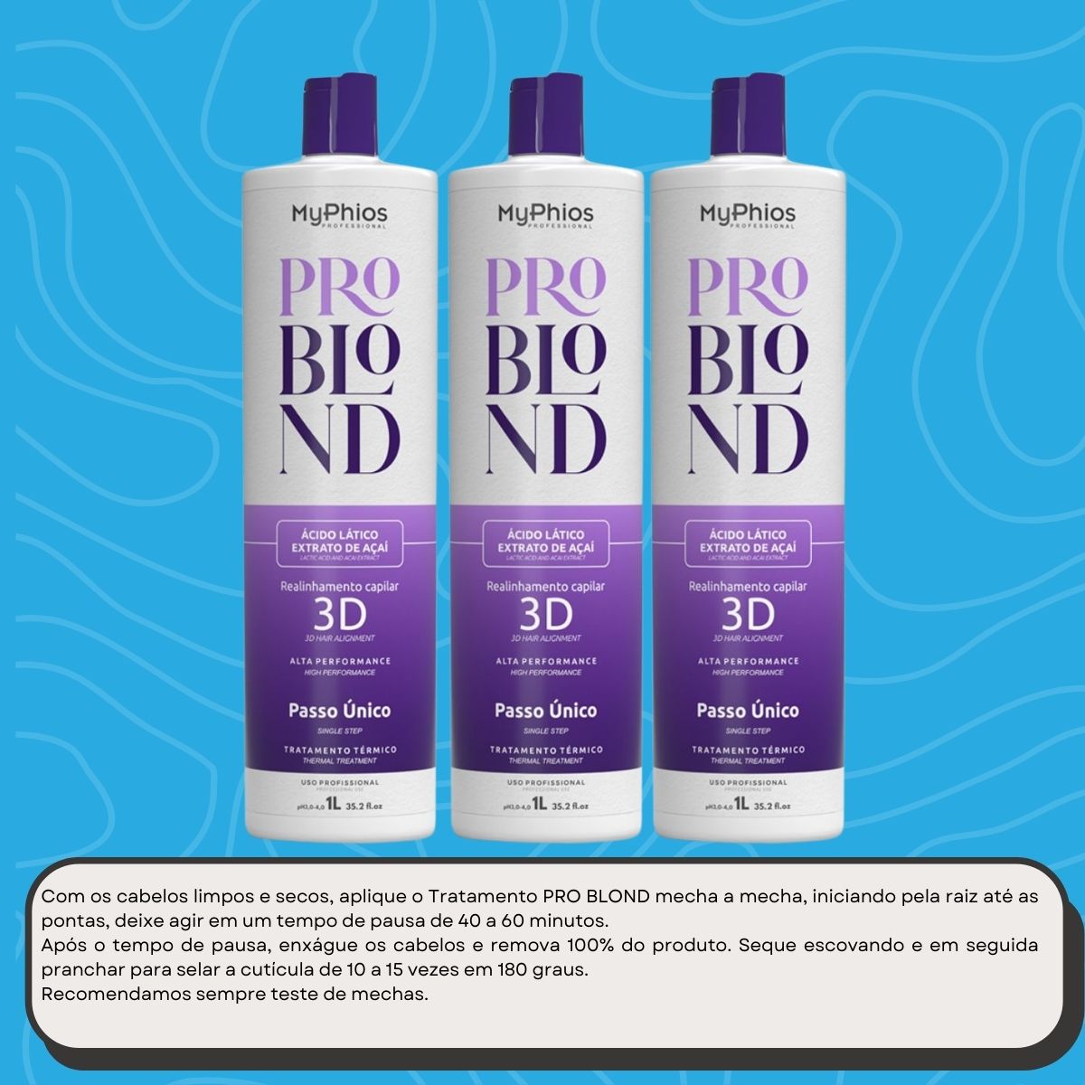 Kit MyPhios ProBlond 3 Realinhamento Capilar 1 Litro