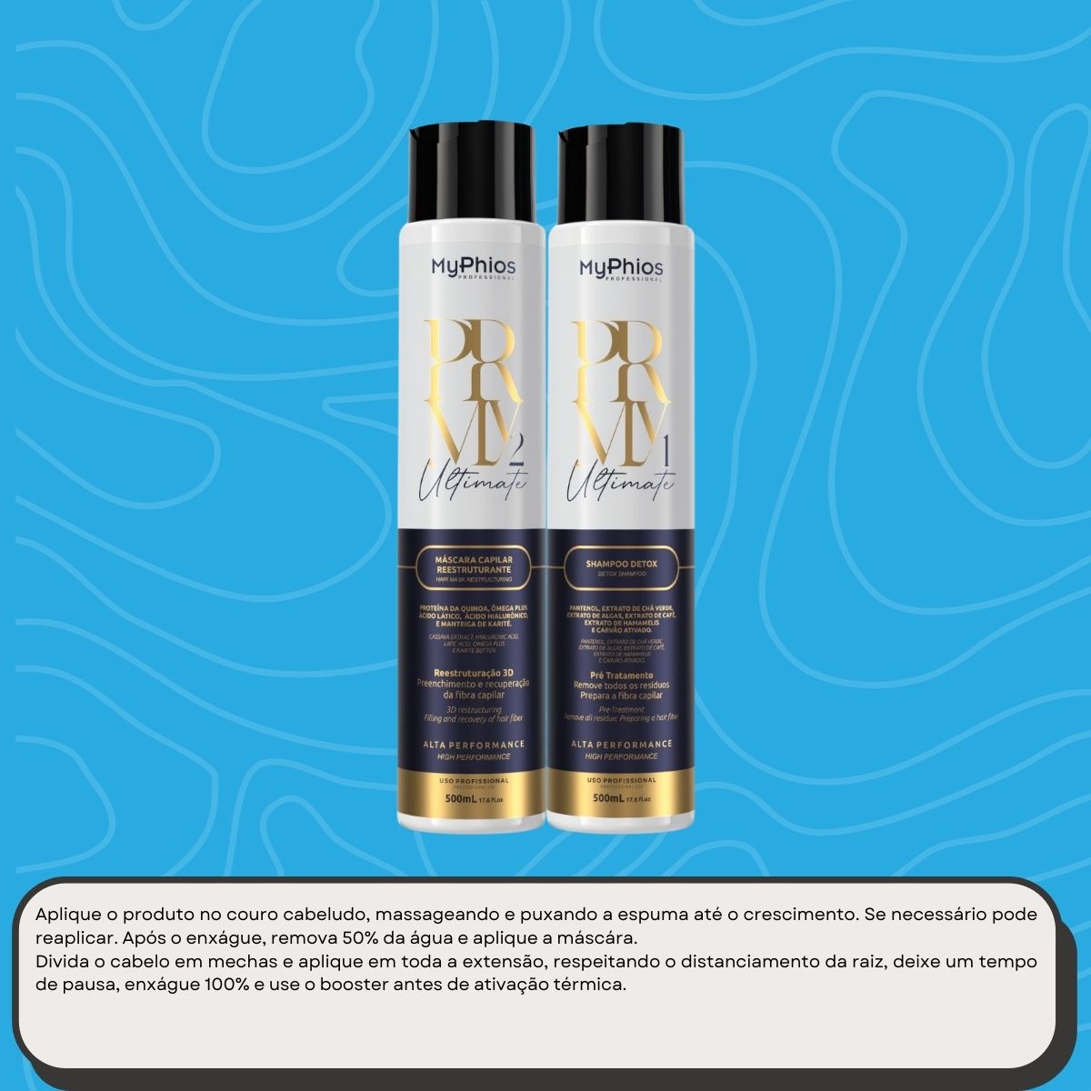Kit MyPhios Ultimate PRMY Shampoo Detox e Máscara 500 ml