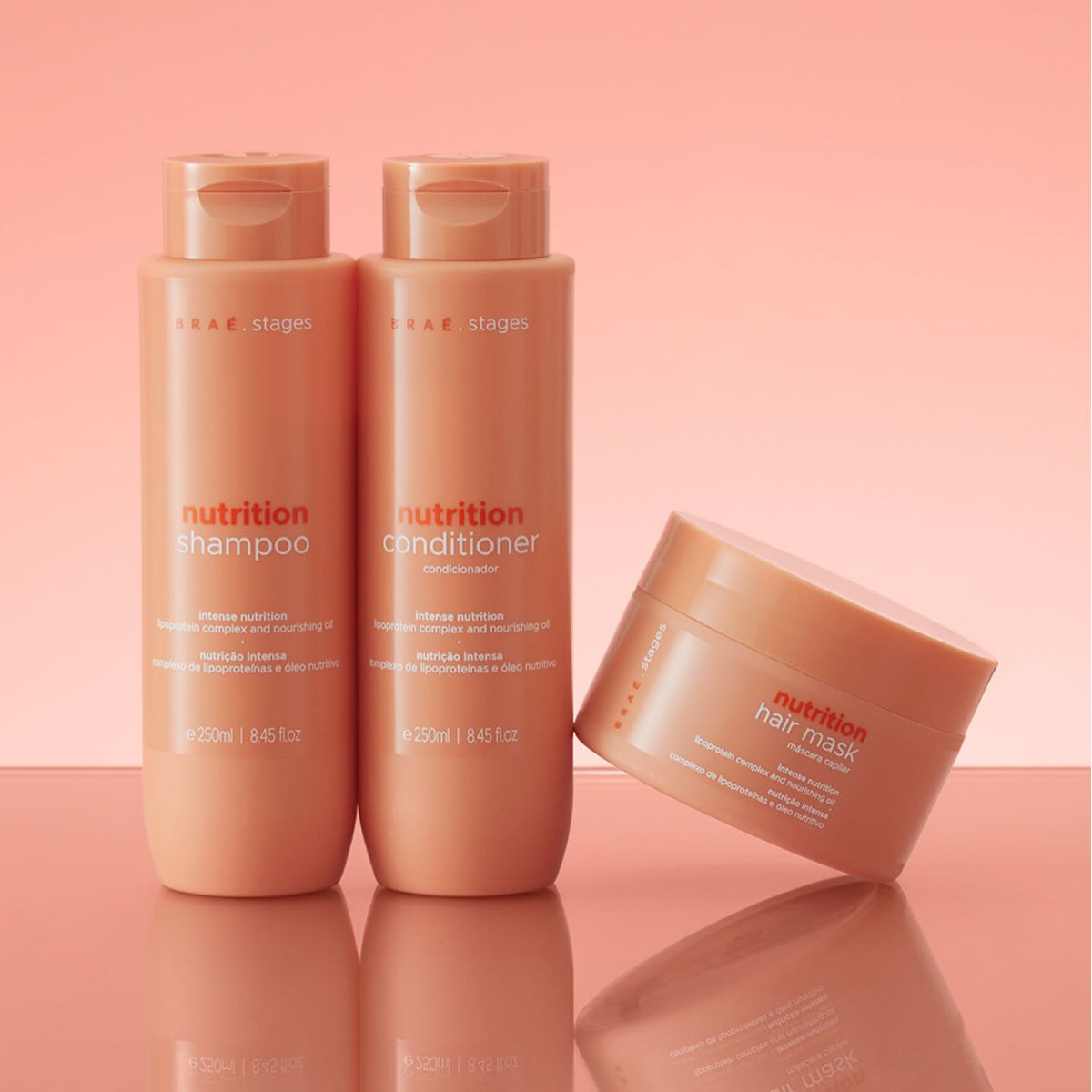 Condicionador Braé Stages Nutrition Hidratação Cabelos Danificados 250 ml