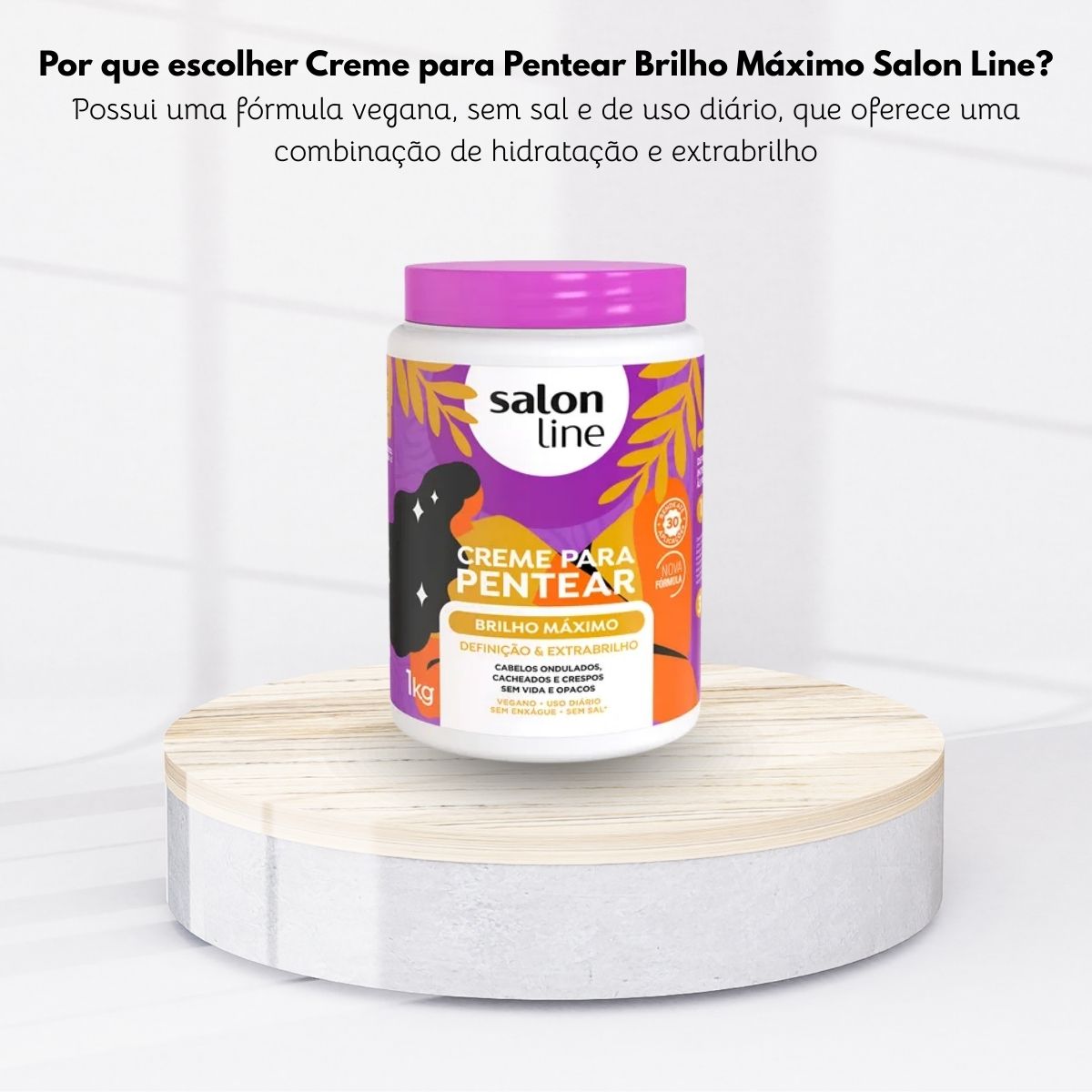 Creme de Pentear Salon Line Brilho Maximo 1 Kg