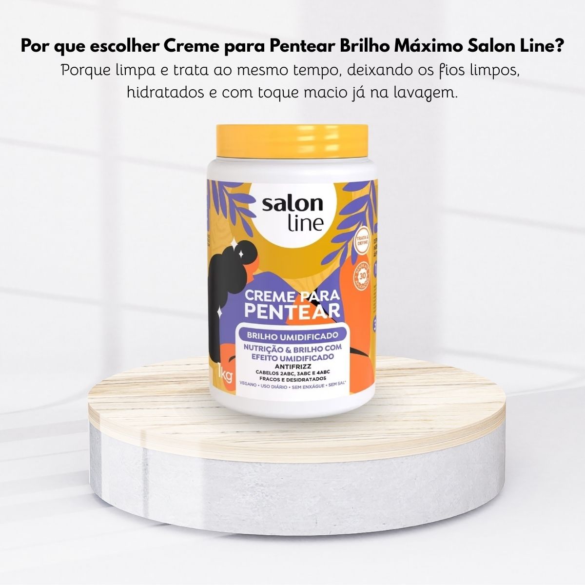 Creme de Pentear Salon Line Brilho Umidificado 1 Kg
