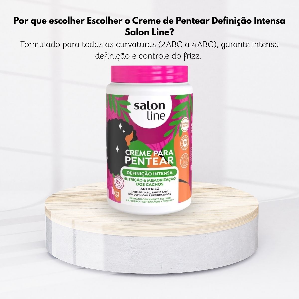 Creme de Pentear Salon Line Brilho Definição Intensa 1 Kg