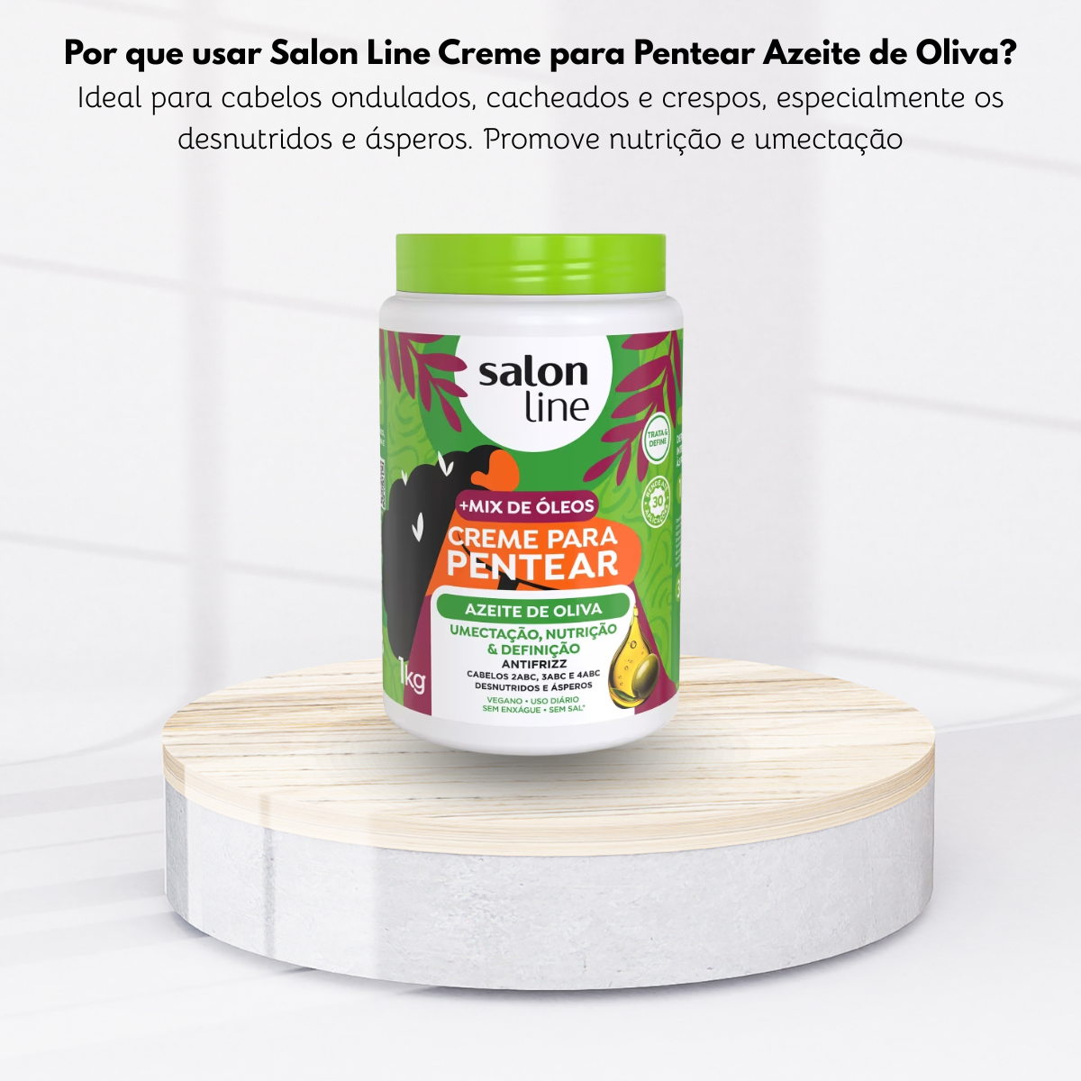 Creme de Pentear Salon Line Azeite de Oliva 1 Kg