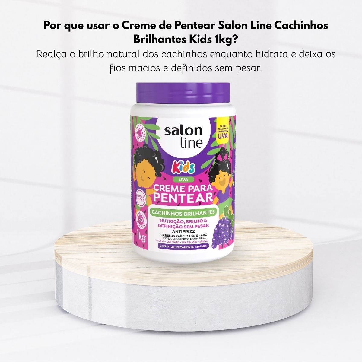 Creme de Pentear Salon Line Cachinhos Brilhantes Kids 1 Kg
