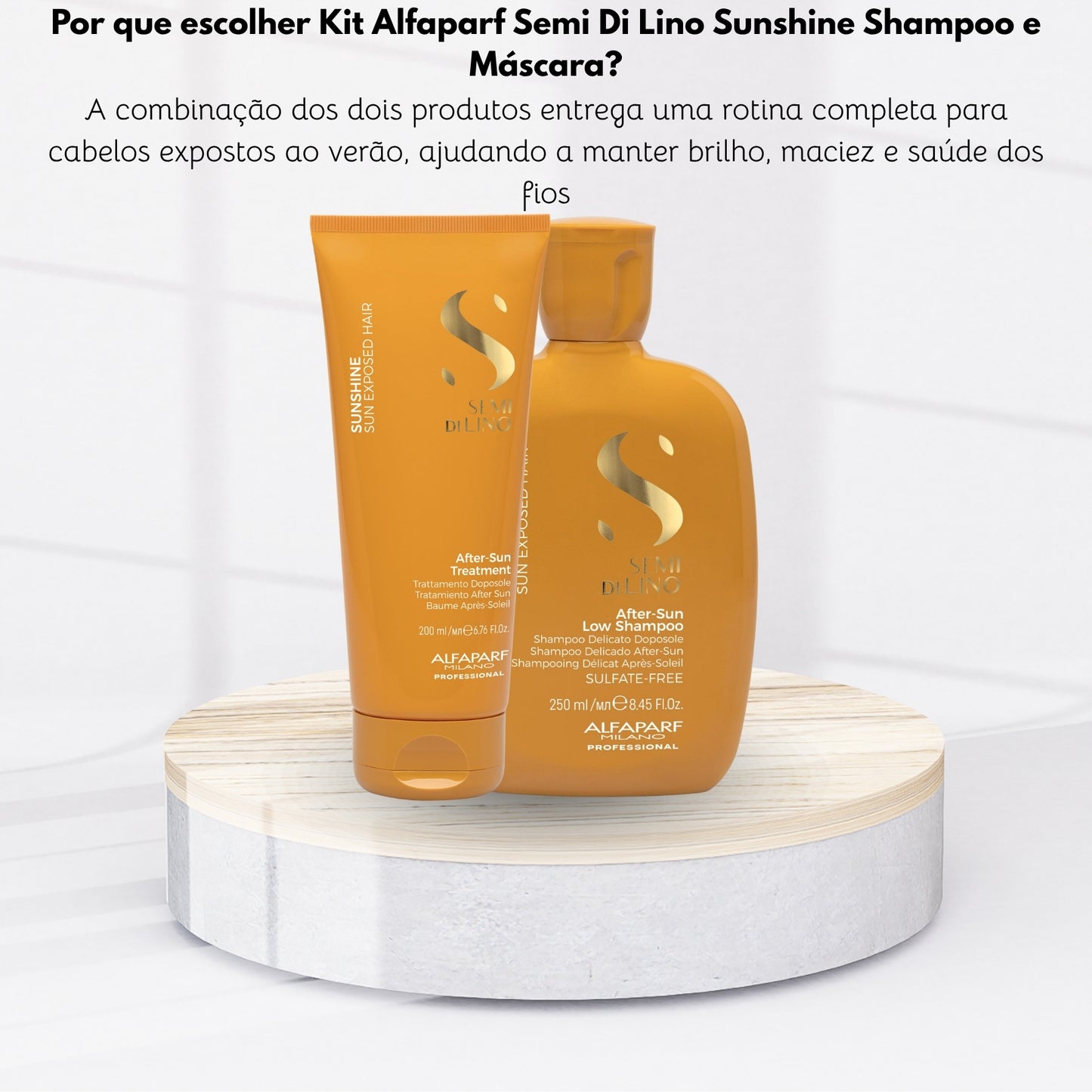 Kit Alfaparf Semi Di Lino Sunshine Shampoo e Máscara