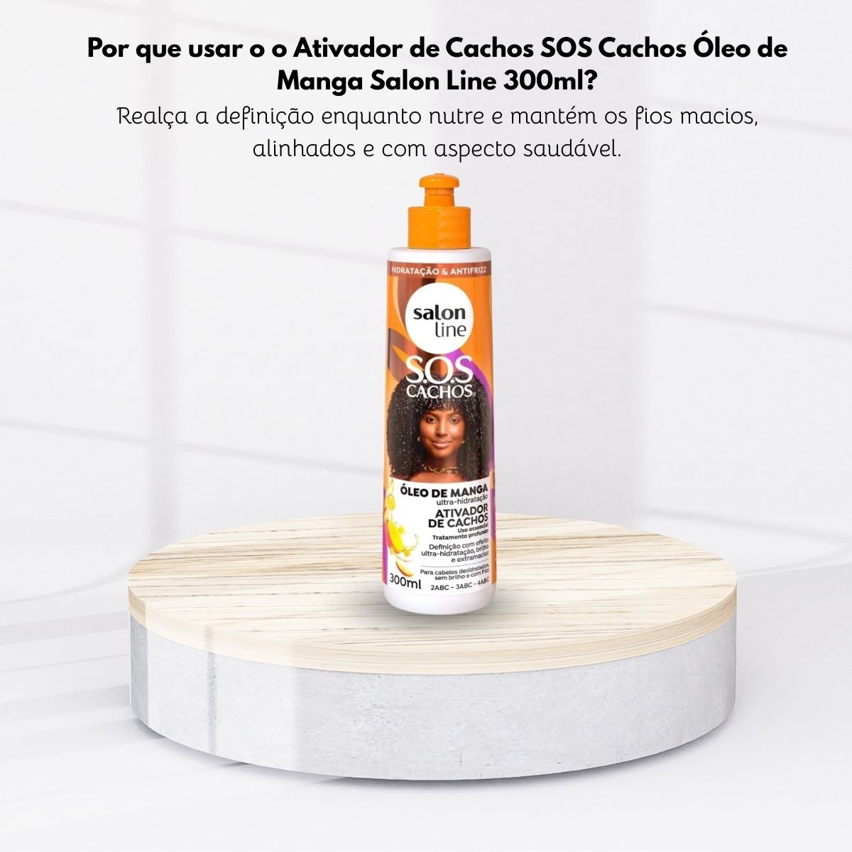 Ativador de Cachos Salon Line SOS Cachos Oleo de Manga para Cabelo Cacheado 300 ml