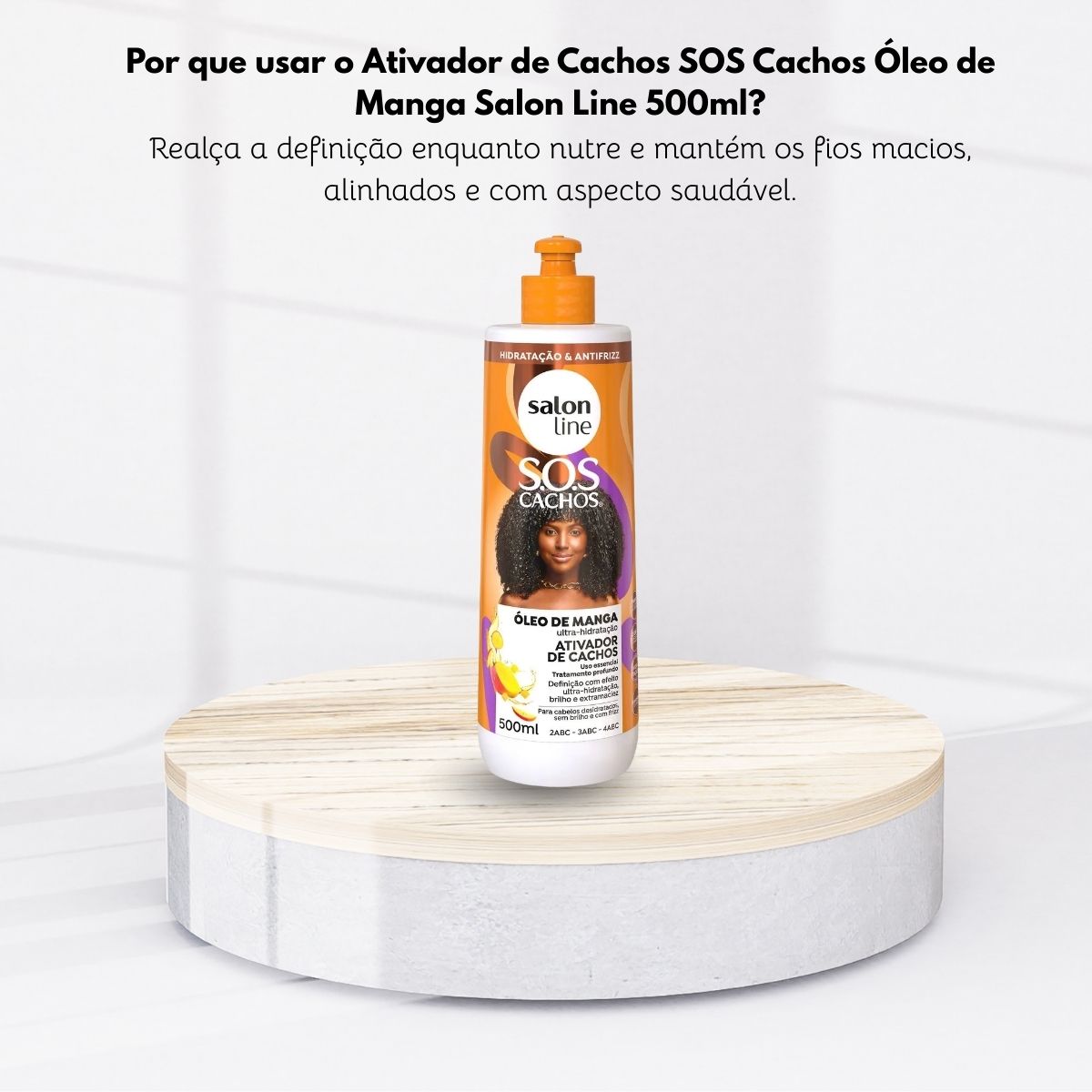 Ativador de Cachos Salon Line SOS Cachos Oleo de Manga para Cabelo Cacheado 500 ml