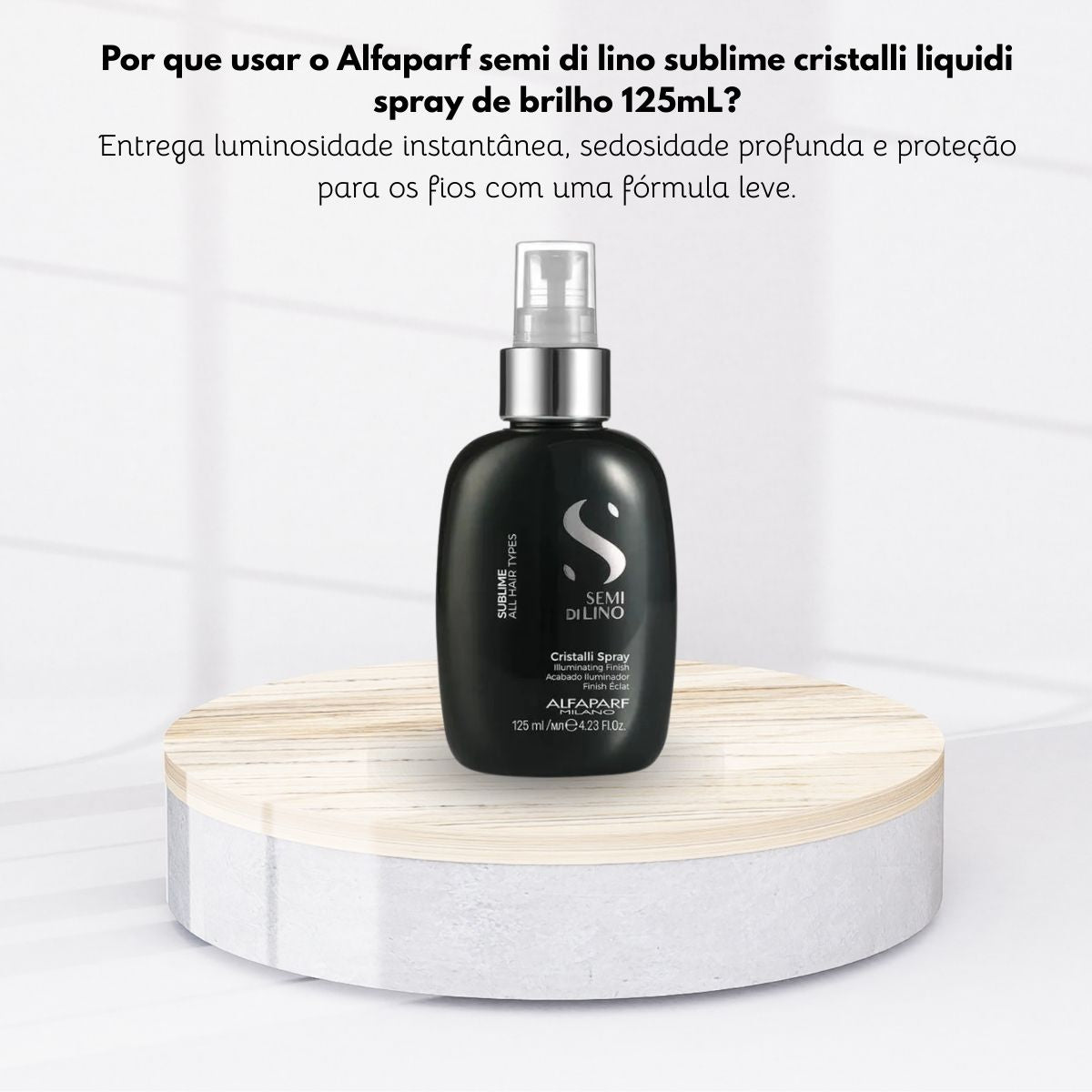 Spray Alfaparf Semi Di Lino Sublime Cristalli de Brilho 125 ml