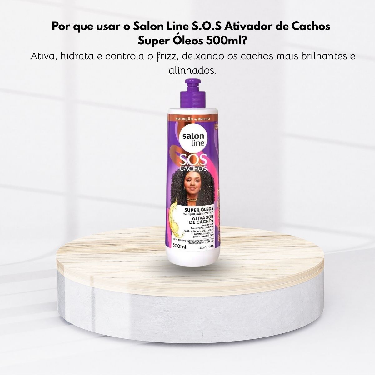 Ativador de Cachos Salon Line SOS Cachos Super Oleos 500 ml para Cabelo Cacheado