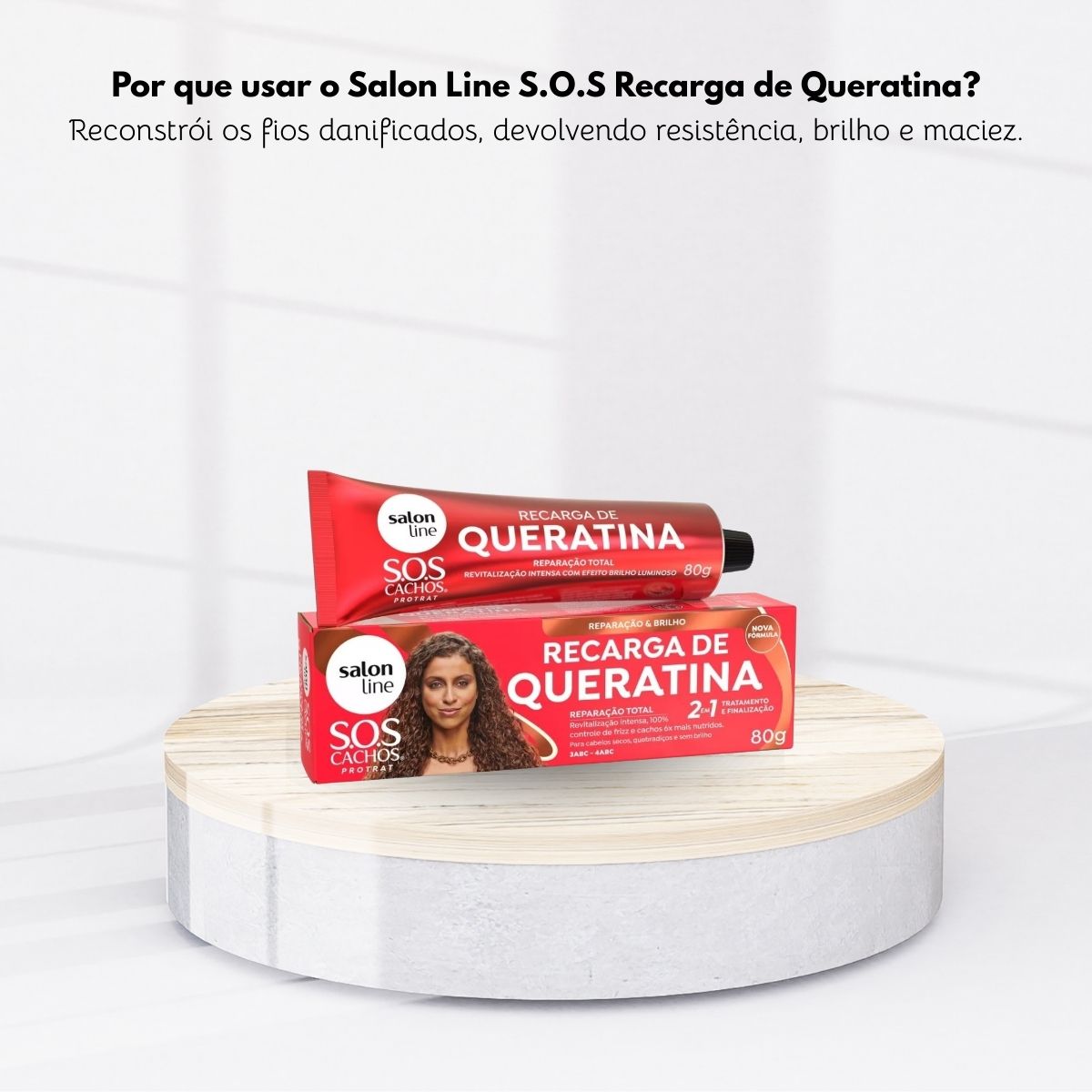 Salon Line SOS Cachos Recarga de Queratina para Cabelo Cacheado 80 g