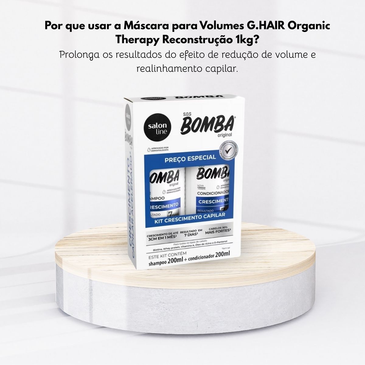 Kit Salon Line SOS Bomba Original Shampoo 200 ml e Condicionador 200 ml