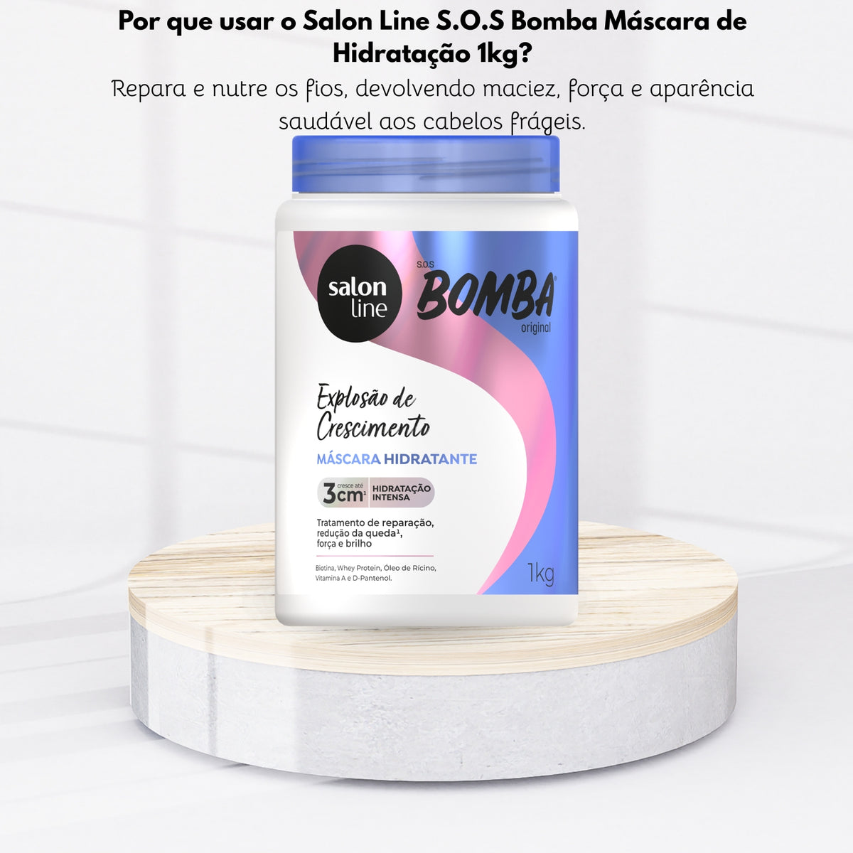 Máscara Salon Line SOS Bomba Original de Máscara de Crescimento Capilar 1 Kg