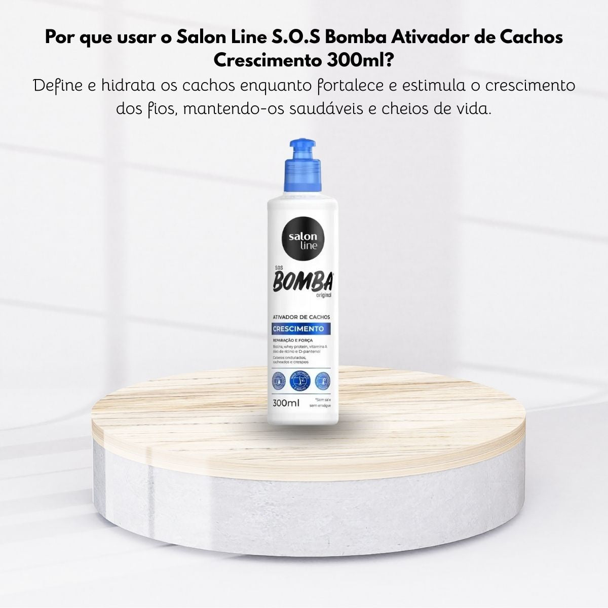 Ativador de Cachos Salon Line SOS Bomba Original para Cabelo Cacheado 300 ml