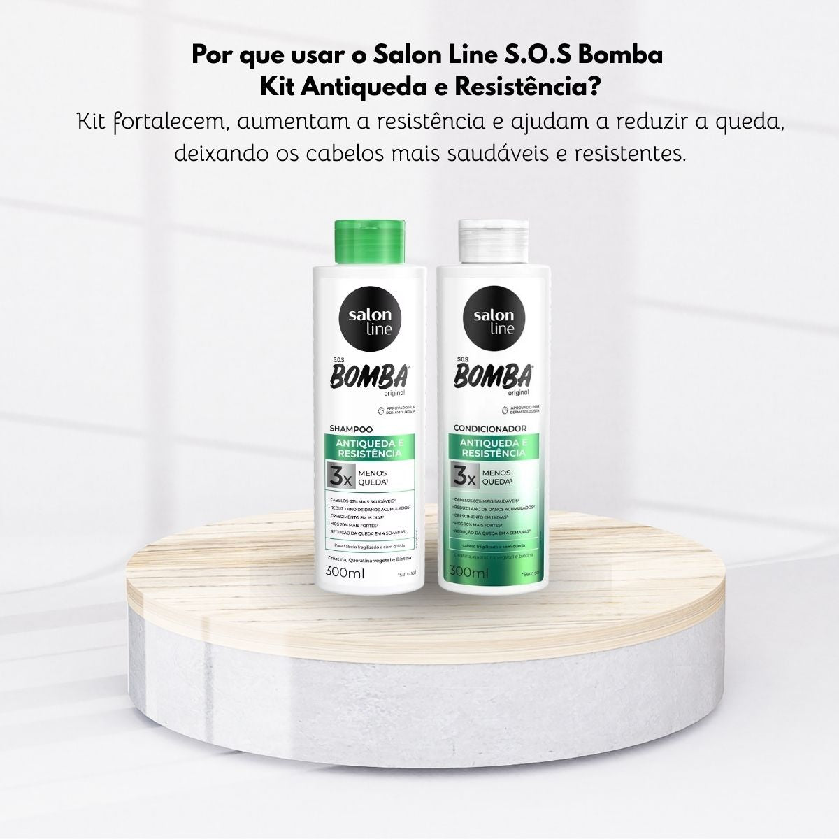 Kit Salon Line SOS Bomba Antiqueda Shampoo 200 ml e Condicionador 200 ml