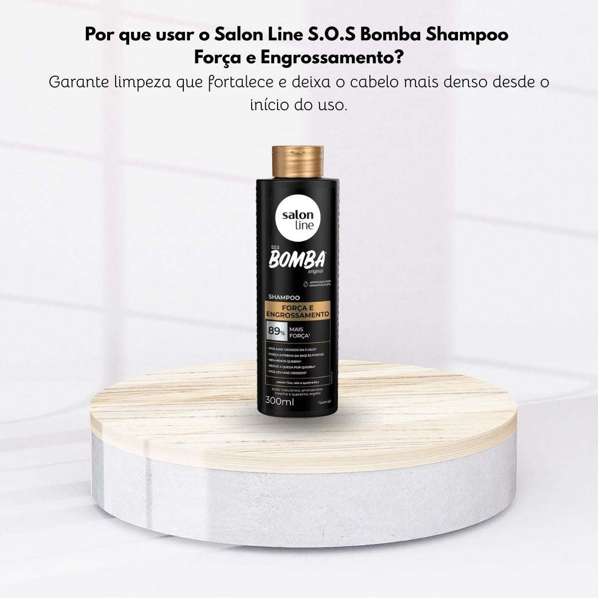 Shampoo Salon Line SOS Bomba Força e Engrossamento 300 ml