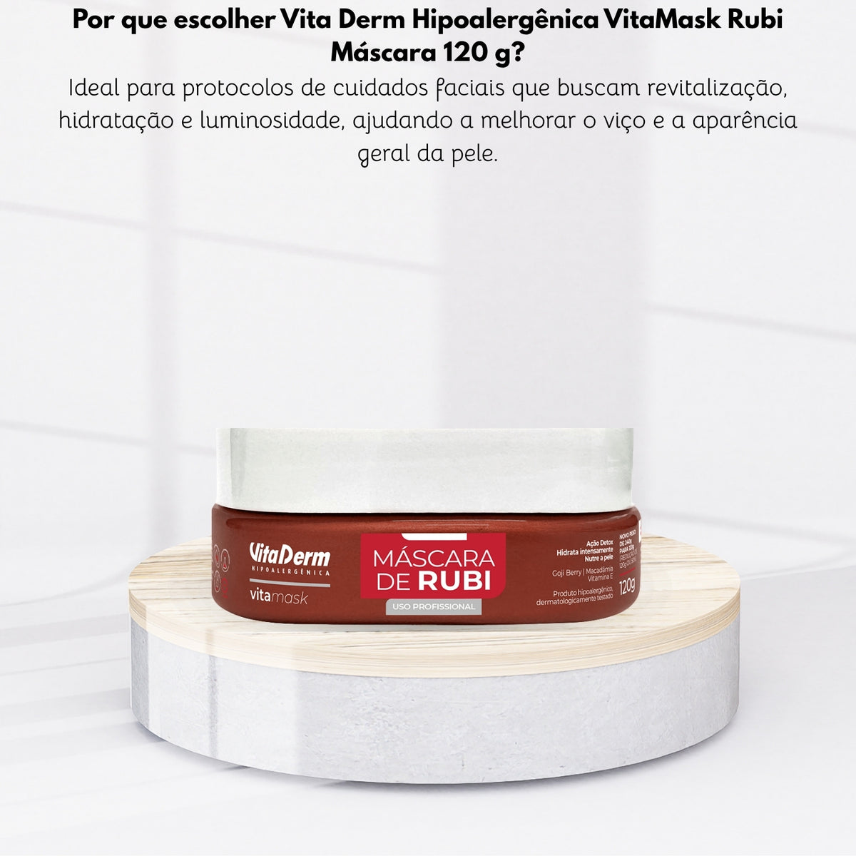 Vita Derm Hipoalergênica VitaMask Rubi Máscara 120 g