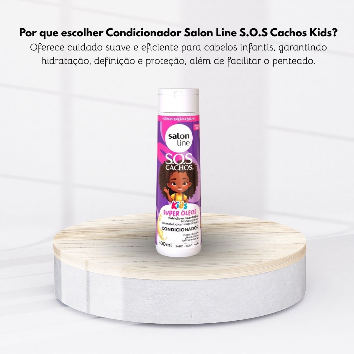 Condicionador Salon Line SOS Cachos Kids Super Oleos para Cabelo Cacheado 300 ml