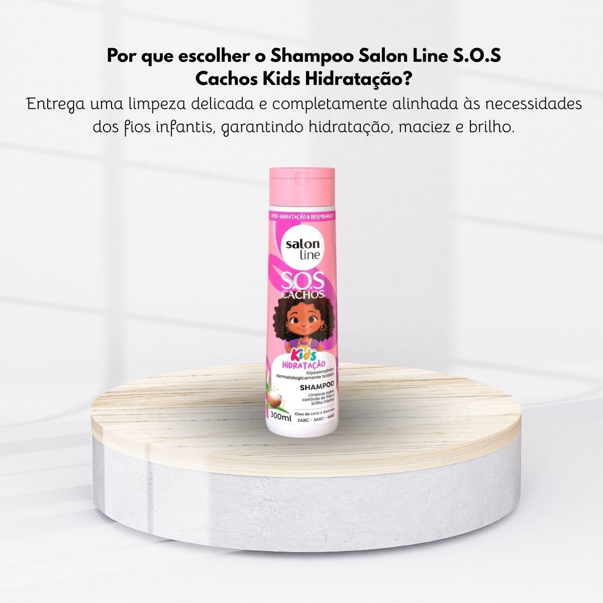 Shampoo Salon Line SOS Cachos Kids Shampoo Hidratante para Cabelo Cacheado 300ml
