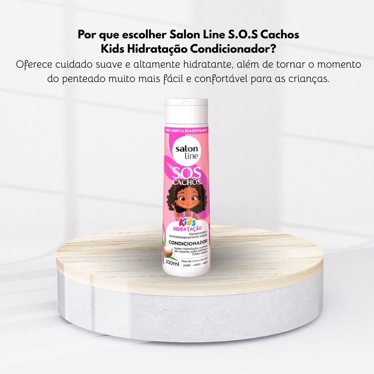 Condicionador Salon Line SOS Cachos Kids Hidratação para Cabelo Cacheado 300 ml
