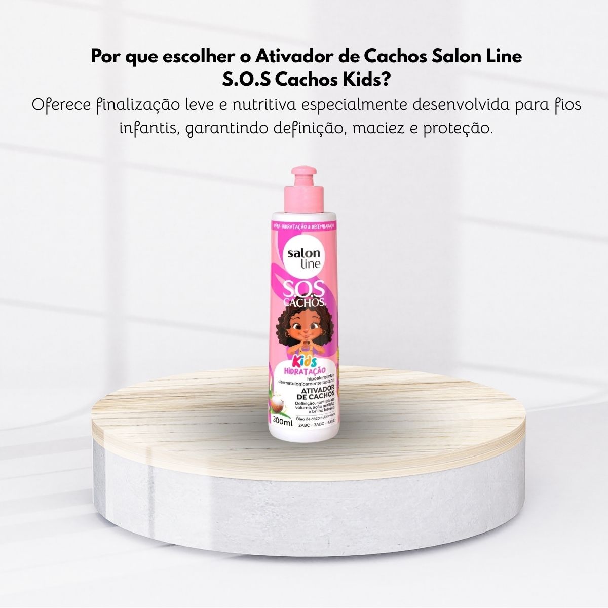 Ativador de Cachos Salon Line SOS Cachos Kids para Cabelo Cacheado 300 ml